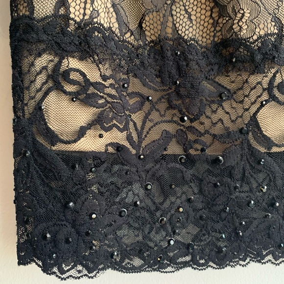 bebe lace bodycon dress with one sleeve and sequin details✨ - Picture 8 of 11